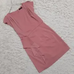 『ジャスグリッティー』 (1) 肩タック半袖ワンピース バックジップ フェミニン