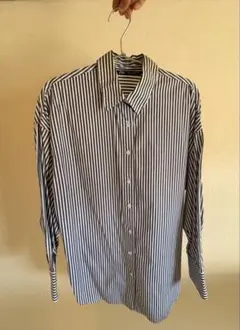 ZARA ストライプ ブルー系長袖シャツ