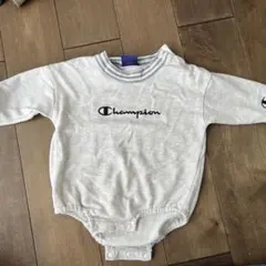 Champion グレー 長袖ロンパース