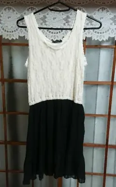 ワンピース レース バイカラー