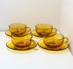 昭和 レトロ 琥珀色 ガラス ボウル 8個セット アンバーガラス - メルカリ
