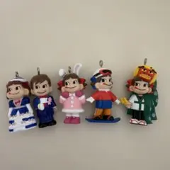 ペコちゃんストラップ5個セット