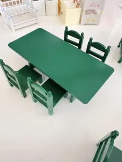 シルバニアファミリー 緑色家具セット