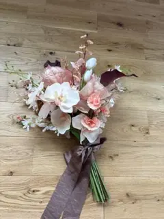 ウェディングブーケ アーティシャルフラワー ブートニア セット 結婚式