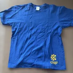 clap 花とロゴプリント Tシャツ Lサイズのサムネイル