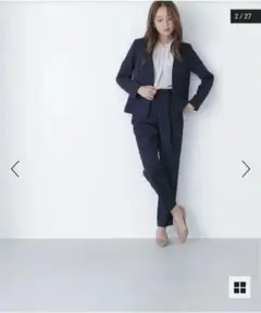 ナチュラルビューティーベーシック　パンツ　紺