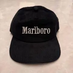 90s Marlboro マルボロ コーデュロイ キャップ 黒 ビンテージ 帽子のサムネイル