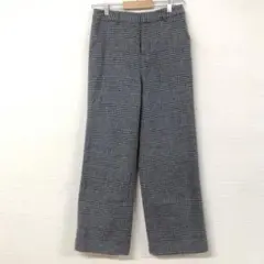 COMME CA ISM チェック柄ワイドパンツ M