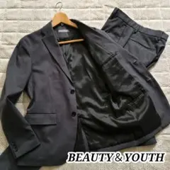 BEAUTY&YOUTH ストレッチ セットアップ スーツ S グレー ビジネス