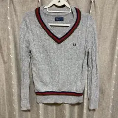 y012730 FRED PERRY ニットセーター　グレー　長袖　8