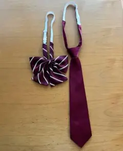 制服 リボン・ネクタイ セット　ワインレッド
