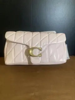 【訳アリ】COACHタビーショルダーバッグ 26・キルティングピンク
