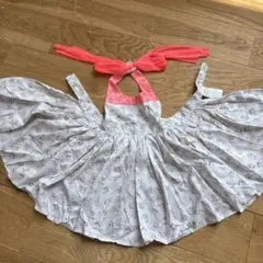 花柄 エプロン ピンク リボンのサムネイル
