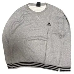 00s アディダス adidas グレー トレーナー ワンポイントロゴ