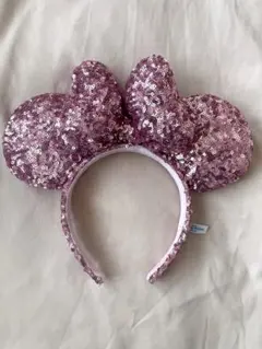 ミニーマウスのスパンコールカチューシャ