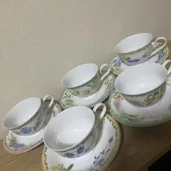 早い者勝ち☆NARUMI 花柄 ティーカップセット 5客 ナルミ 可愛すぎです