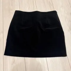 ZARA ベロア タイトスカート ブラック XSのサムネイル