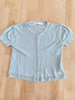 タルティーヌエショコラ　水色 カーディガン　120