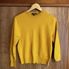 UNIQLO マスタード カシミアセーター クルーネック S