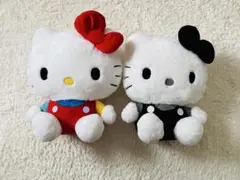 ハローキティ 大きいぬいぐるみセットモノクロドールGJ
