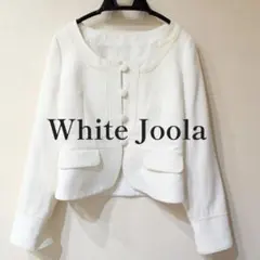 ホワイトジョーラ ノーカラージャケット セレモニー 入学式 お呼ばれ 9号