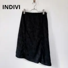 INDIVI インディヴィ（38）タイト ひざ丈スカート アシンメトリー
