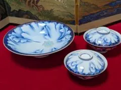 ご飯茶碗ペア　ボウル　一式　深川製磁　牡丹柄