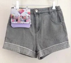 ANAP GIRL グレー ショートパンツ Ｍ サイドポーチおまけ付き♡
