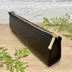 ハンドメイド 本革ペンケース ビターブラウン 牛革 シンプル 試作品