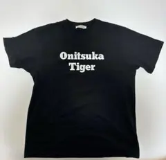 Onitsuka Tiger ロゴプリント Tシャツ ブラック