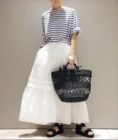 LEPSIM ギャザースカート　ホワイト