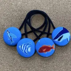 くるみボタンのヘアゴム 20