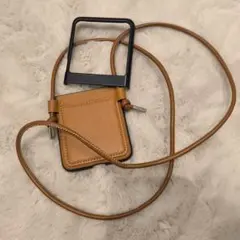 Motorola razr50/50s/50d用 レザーケース ストラップ付