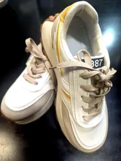 カジュアルスニーカー ホワイト/ベージュ