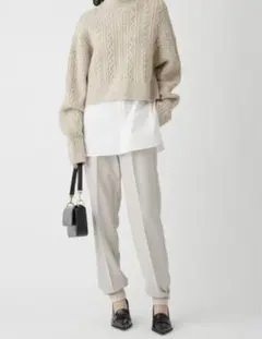 センタープレス カジュアルパンツ