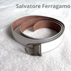 Salvatore Ferragamo☆レザーベルト オフホワイト系 イタリア製のサムネイル