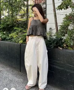 ALEXIA STAM Floral Wide Linen Pants Sサイズ - メルカリ
