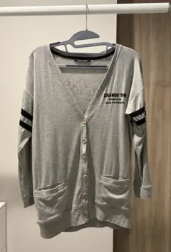 ワンウェイ　カーディガン　長袖　M グレーのサムネイル