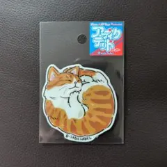 ビーサイドレーベル 茶白猫 ステッカー(アンモニャイト)