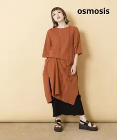 osmosis★　ワンピース　変形シルエット　モード系　ゆったりサイズのサムネイル