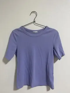 GU ブルー 半袖 Tシャツ カットソー サマーニット