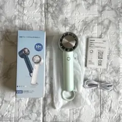 ハンディファン 冷却プレート付　携帯扇風機　ペルチェ式　首掛け　大風量　充電式