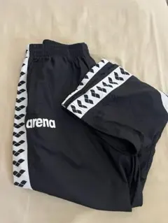 arena ブラック ロングパンツ ウィンドブレーカ
