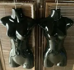 ブラックボディマネキン2体セットハンガー