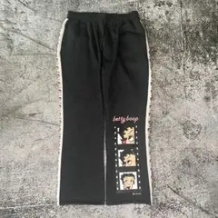 BETTYBoop トラックパンツ　M グレー　綿35% プリント キャラクター