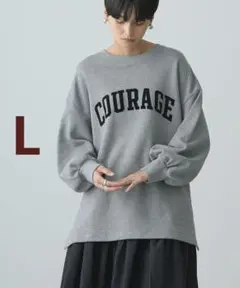 AMERICANHOLIC　COYRAGEフロッキーロングスウェットＬ