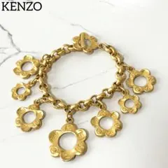ケンゾー ブレスレット フラワーモチーフ チャーム ゴールド ヴィンテージのサムネイル