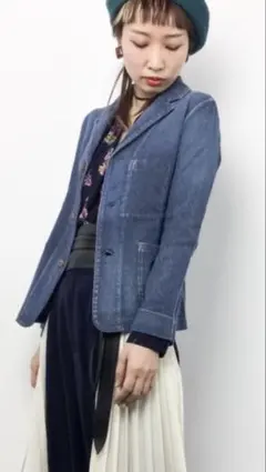 45rpm テーラードジャケット　インディゴブルー　未使用品　タグ付き