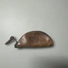 Hide & Drink レザータコスキーホルダー、ハンドメイド ブラウン