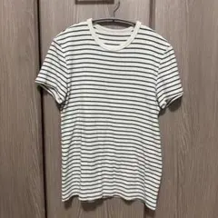 【美品】ユニクロ　ソフトリブボーダークルーT XLサイズ